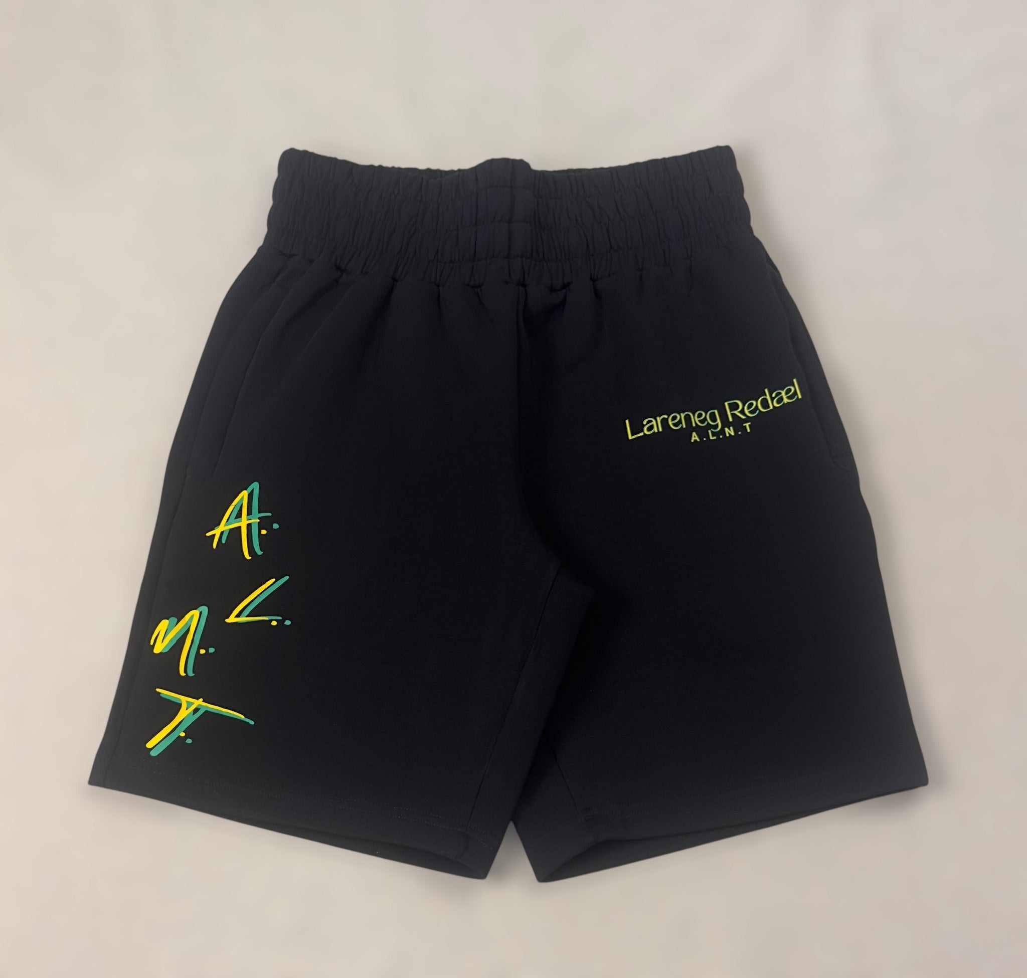 Black A.L.N.T. Shorts – Lareneg Redael